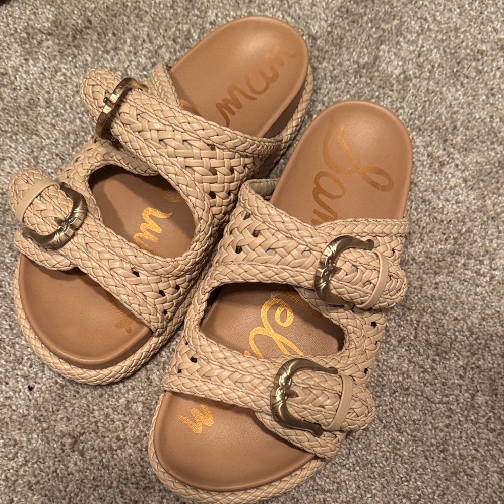 Sam Edelman Women's Beige Braided Sandals